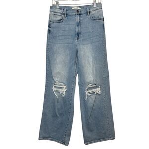 HIDDEN Women's Wide Leg High Rise Distressed Jeans Size 30